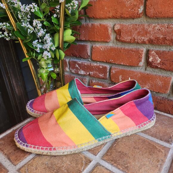 LGBTQ Gay Rainbow Striped Espadrilles - MENS - 12 - UBUNTU main image 5